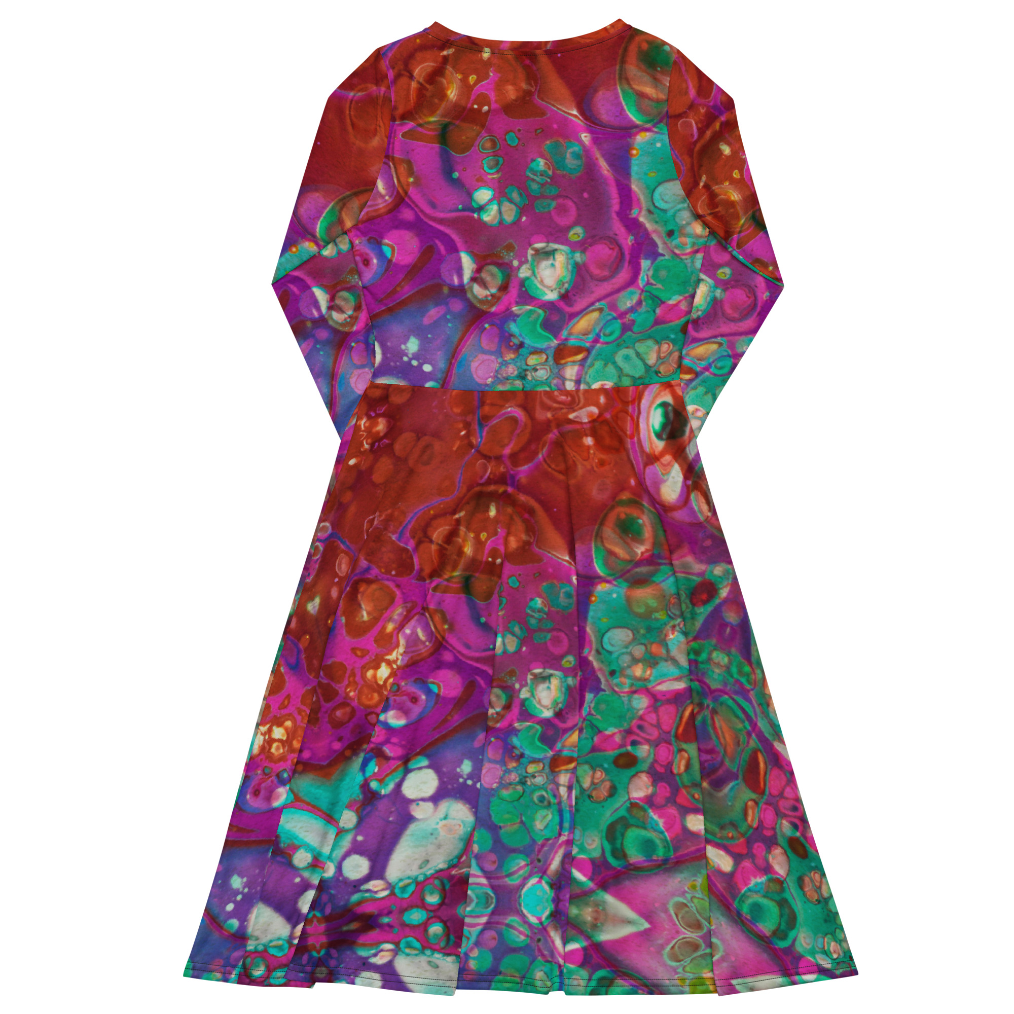 Soleid Perseus — All-Over Long-Sleeve Midi Dress - Image 2