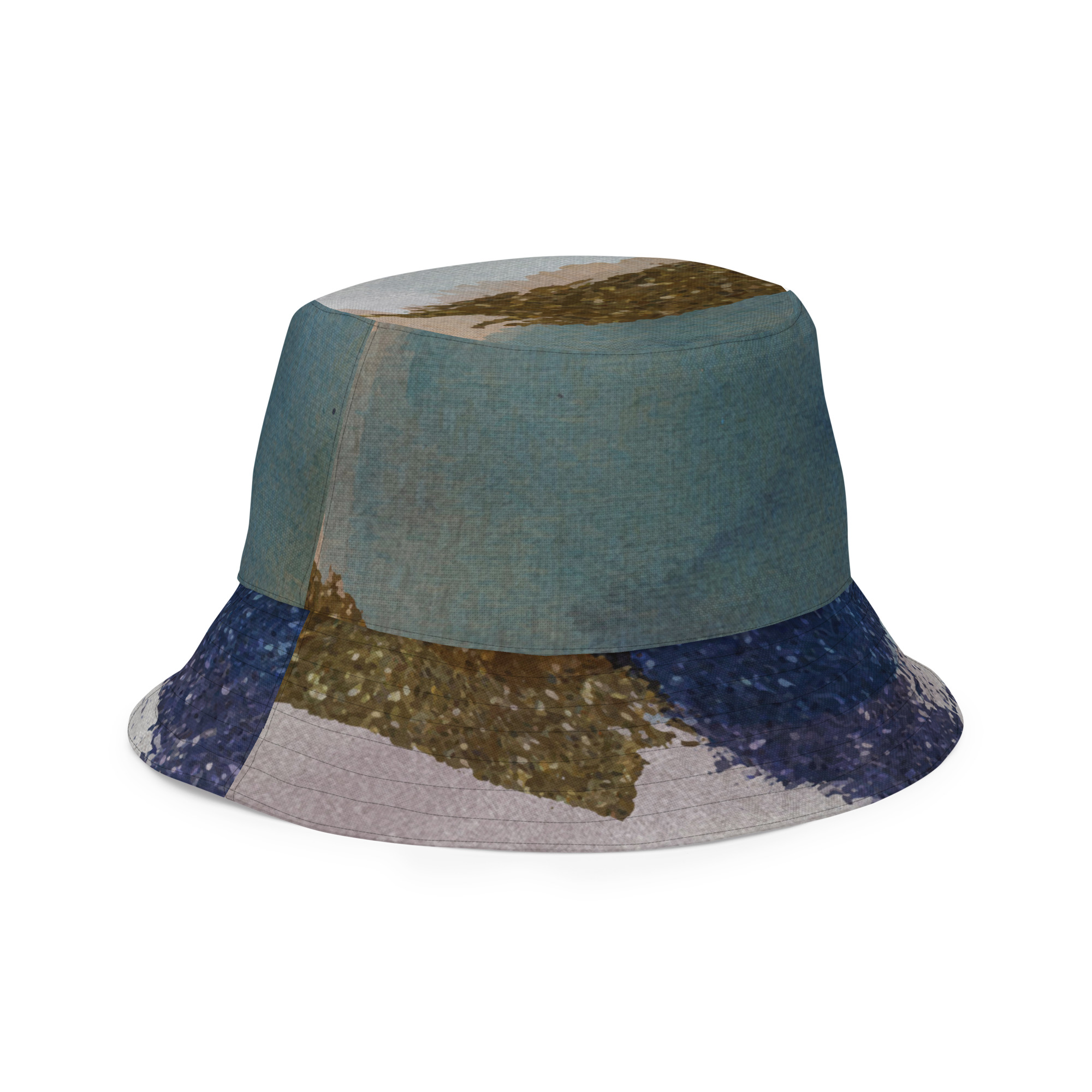 Soleid Libra — Reversible All-Over Bucket Hat — right front outside view