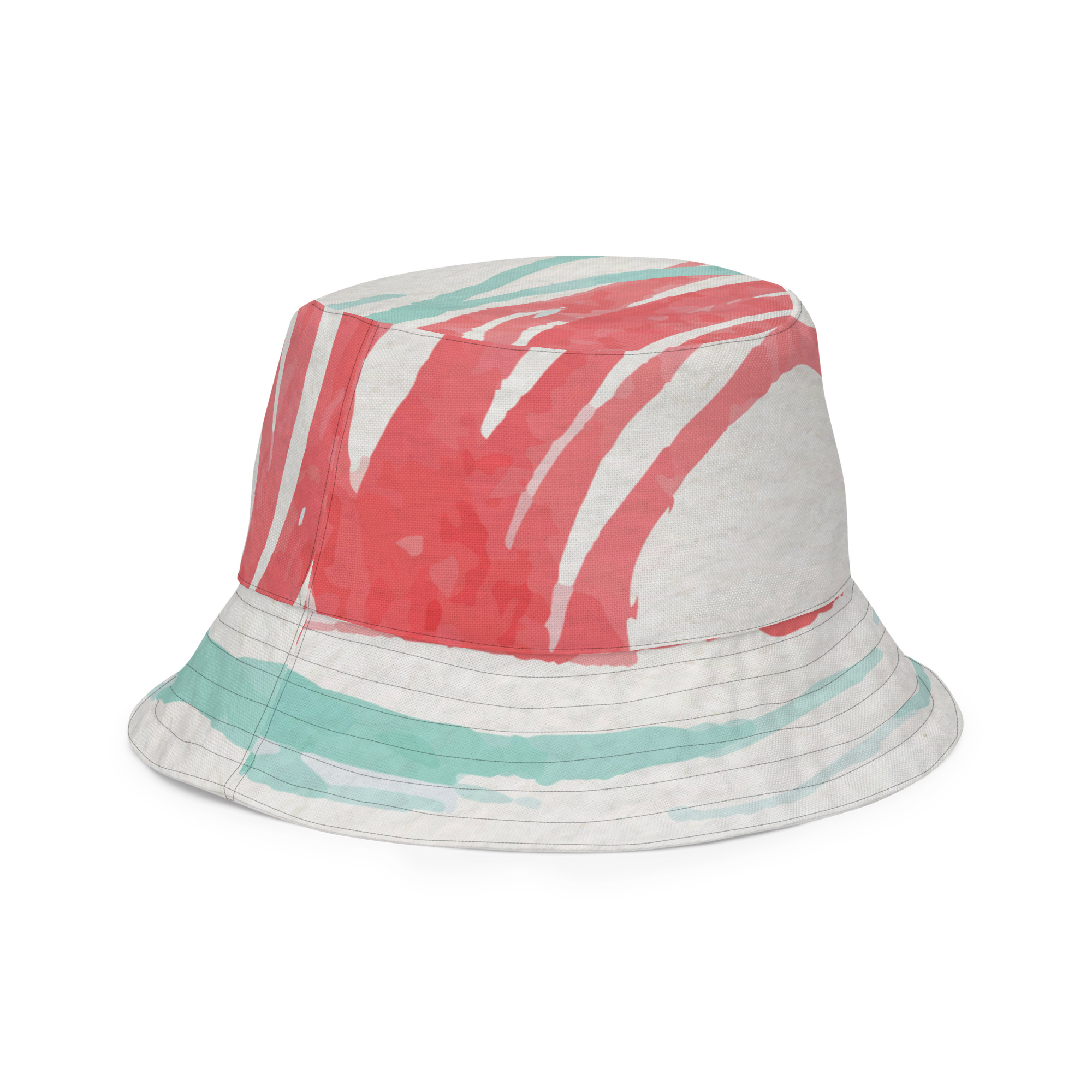 Soleid Aries — Reversible All-Over Bucket Hat — right front outside view