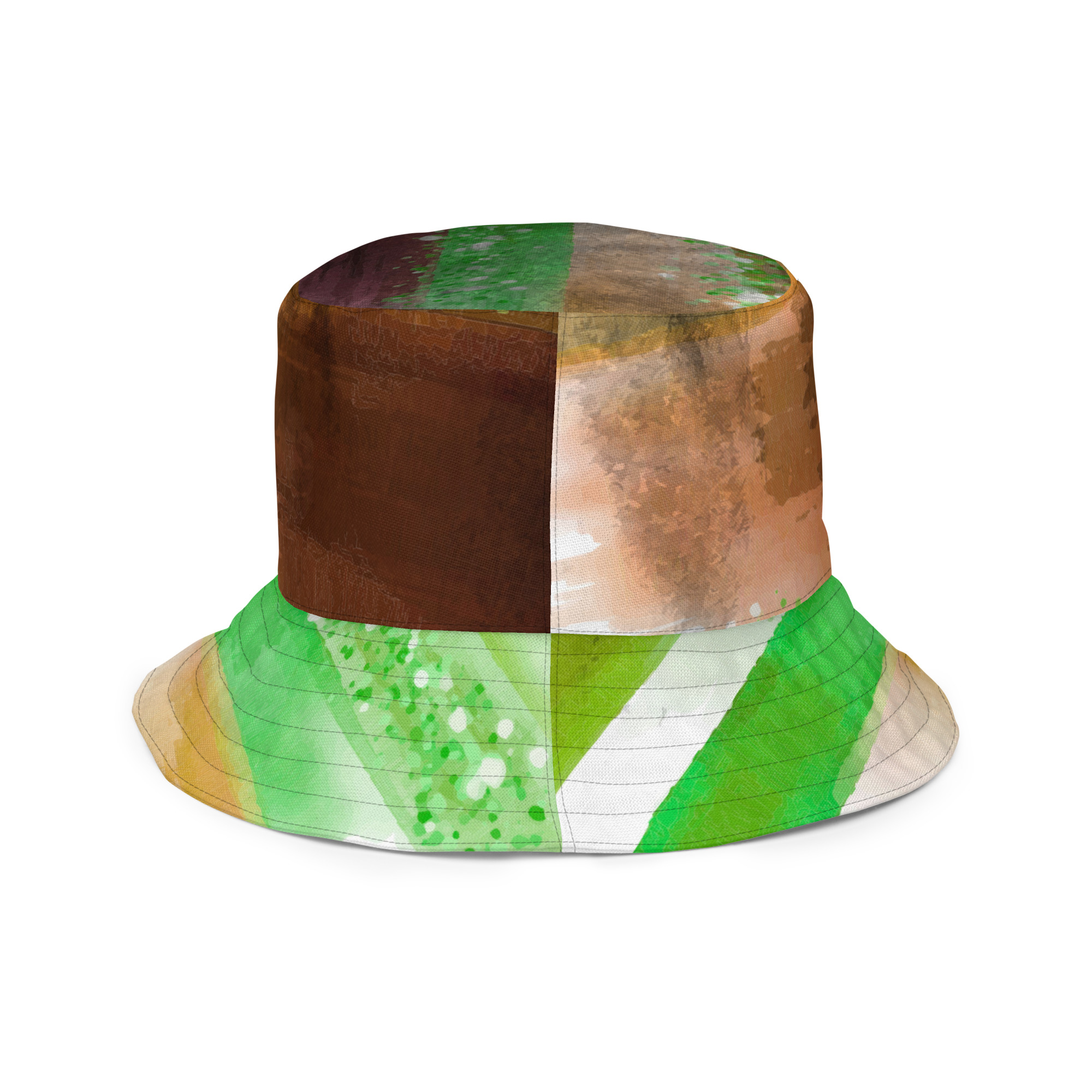 Soleid Triangulum — Reversible All-Over Bucket Hat — right outside view
