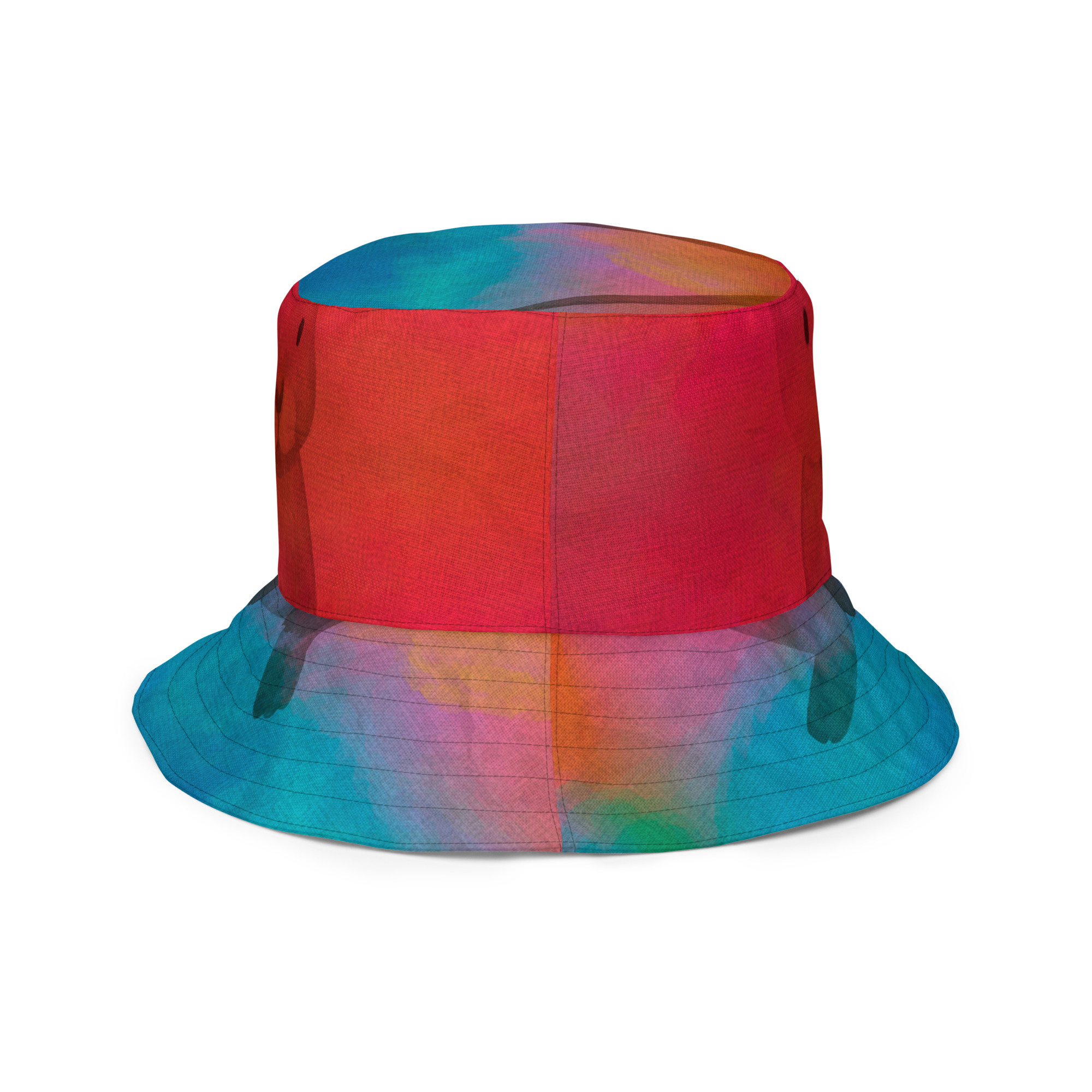 Soleid Hydra — Reversible All-Over Bucket Hat — right outside view